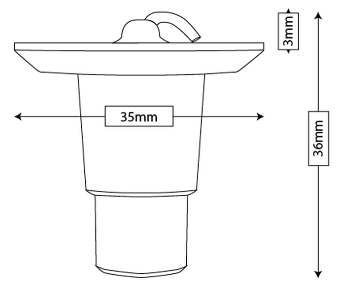 Trim/Protective Strip, radiator grille kinnitusklamber 3mm