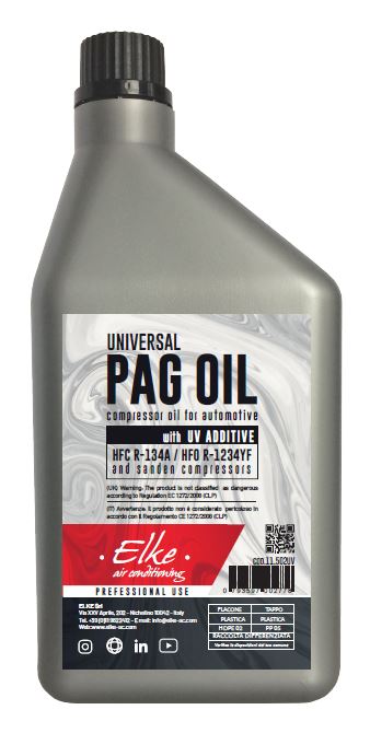 Oil, compressor PAG R134a ja R1234yf UV värvainega 1L