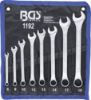 Spanner Set, ring/open ended 8-piece Combination Spanner Set, 6-19 mm