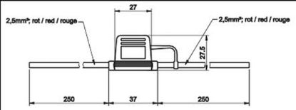 Fuse Holder lapikkaitsmele veekindel 250mm 2,5mm2  1tk