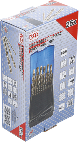 Twist Drill Bit Set 26-piece HSS Twist Drill Set, 1-13 mm