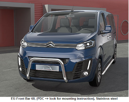Frontal Protection Bar Citroen Jumpy/Space Tourer 16- 60mm