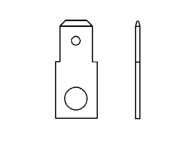 Terminal, electric universal parts lapikpistikuühendus sirge  4000tk