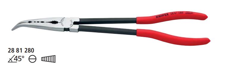 Round Nose Pliers pikad näpitsad terava painutatud otsaga 280mm