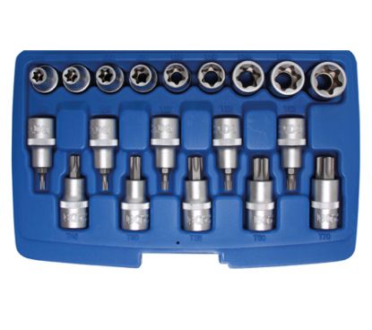 Screwdriver Bit Sise - välis TORX padrunvõtmete komplekt 19 osa