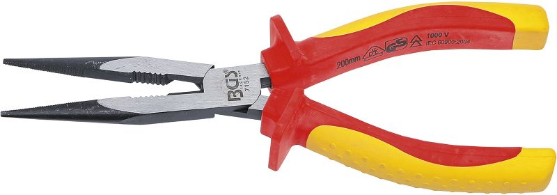 Round Nose Pliers VDE Long Nose Pliers, 200 mm