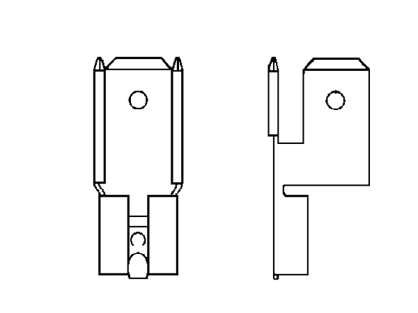 Terminal, electric universal parts lapikpistikupesa 6,3x0,8  50tk