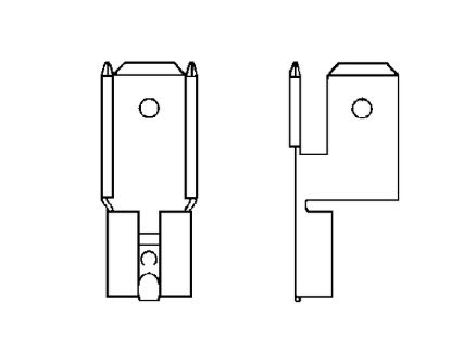 Terminal, electric universal parts lapikpistikupesa 6,3x0,8  50tk