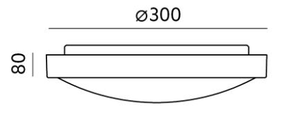 Ceiling dome light Led Plafoon Zoe LX 19W 1284LM 4000K sensor IP44