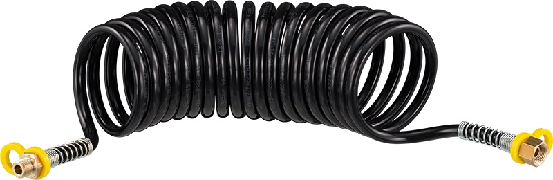 Luggage Tightener spiraalvoolik M16x1,5 VK, M18x1,5 SK, 4m, kollane