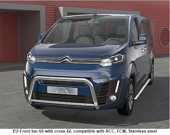 Frontal Protection Bar Citroen Jumpy/Space Tourer 16- 60mm+42mm