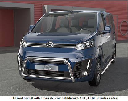 Frontal Protection Bar Citroen Jumpy/Space Tourer 16- 60mm+42mm