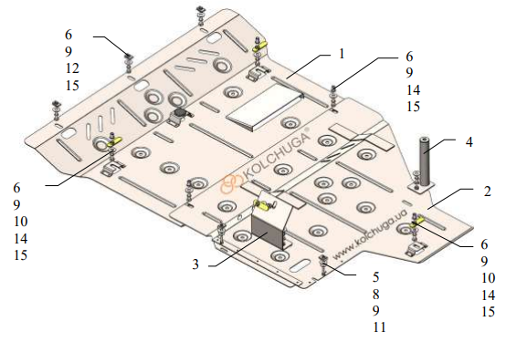 Underrun Protection MB Vito 2,0 CDI 4x4 AUT 19- (mootor+kk)
