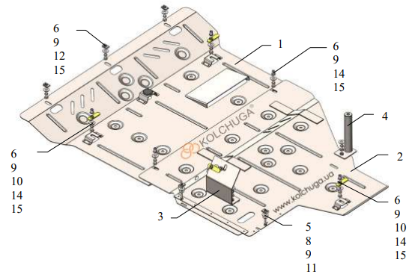 Underrun Protection MB Vito 2,0 CDI 4x4 AUT 19- (mootor+kk)