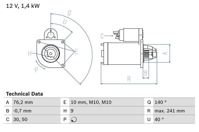 Starter V70 II (SW), S80 I (TS, XY)
