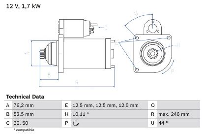 Starter GOLF V (1K1), PASSAT (3C2)