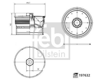 Cap, oil filter housing DAF 2129 254
