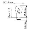 Bulb, auxiliary stop light 15W BA15d