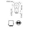 Bulb, direction indicator P21/5W BAY15D