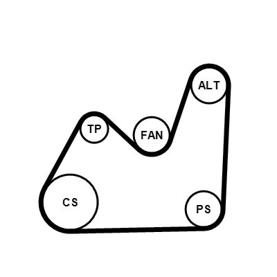 V-Ribbed Belt Set VAG - 038 145 283 A