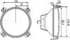 Headlight 12V H4 135mm