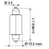 Bulb, interior light 18W SV8,5-8 T15x43