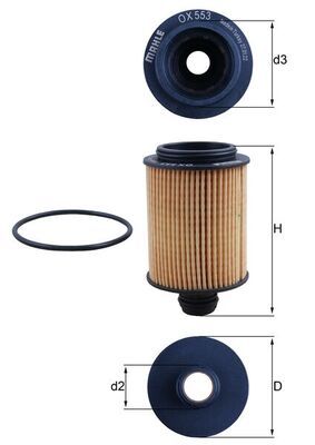 Oil Filter PSA - 16 095 638 80, GENERAL MOTORS - 55565960