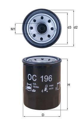 Oil Filter PSA - 1109AE, MITSUBISHI - MD135737