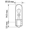 Bulb, instrument lighting 1W W2X4.6D T5