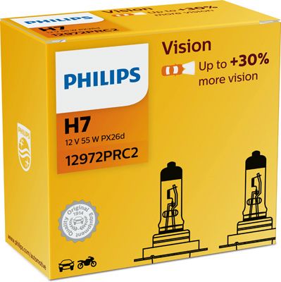 Bulb, spotlight H7 Vision +30% 2tk