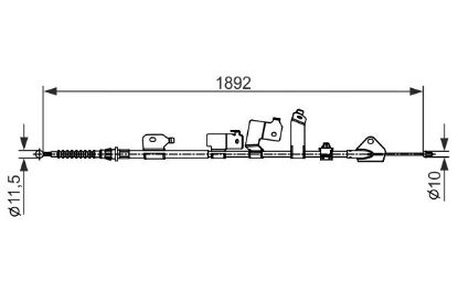 Cable Pull, parking brake TOYOTA - 46430 02121
