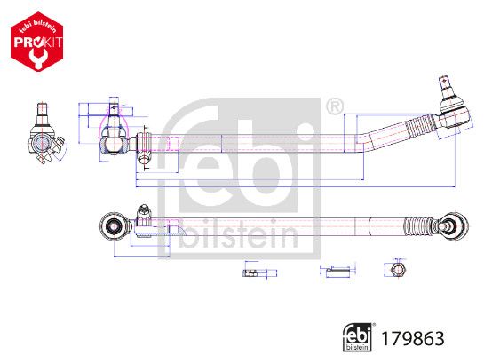 Centre Rod Assembly Mercedes-Benz LKW 384 460 92 05