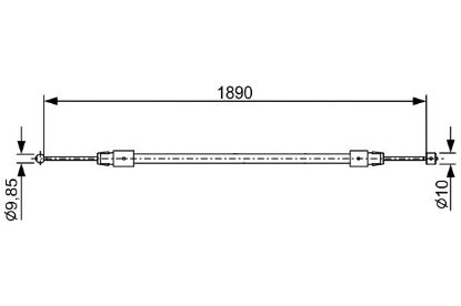 Cable Pull, parking brake VAG - 7L0 721 556