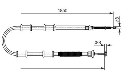 Cable Pull, parking brake FIAT - 51868725