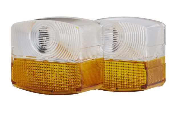 Lens, direction indicator