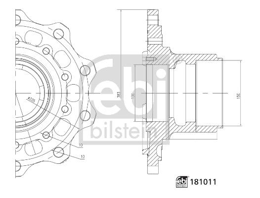 Wheel Hub Mercedes-Benz LKW 942 334 15 01