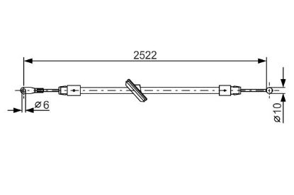 Cable Pull, parking brake MERCEDES-BENZ - 906 420 23 85