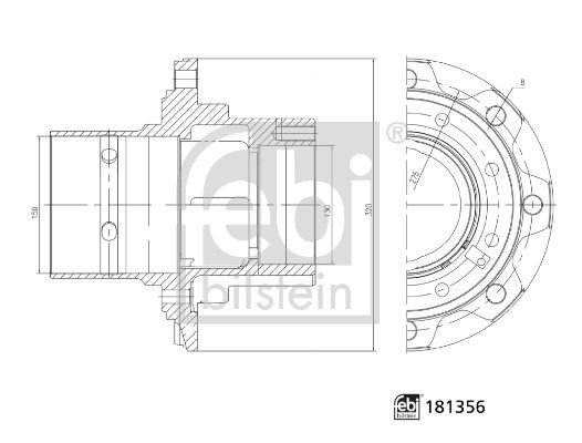 Wheel Hub Mercedes-Benz LKW 976 356 18 01