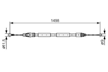 Cable Pull, parking brake RENAULT - 77 00 312 837