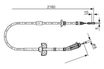 Cable Pull, parking brake VOLVO - 30681684