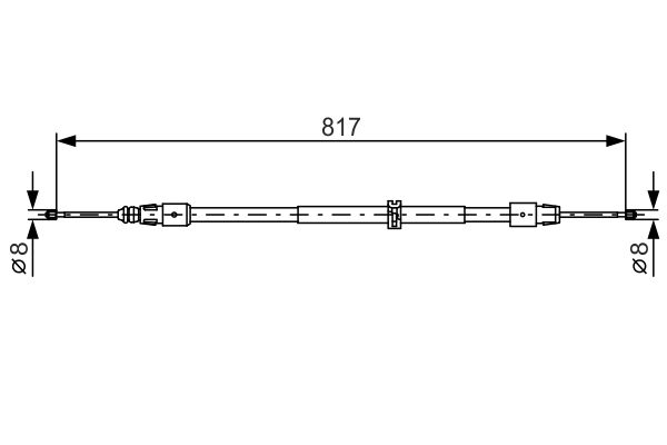 Cable Pull, parking brake MERCEDES-BENZ - 164 420 23 85