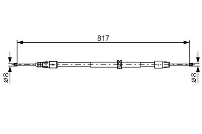 Cable Pull, parking brake MERCEDES-BENZ - 164 420 23 85