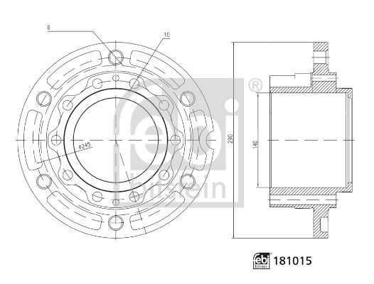 Wheel Hub M A N 81.35701.0185