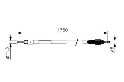 Cable Pull, parking brake VAG - 7L0 609 721 A