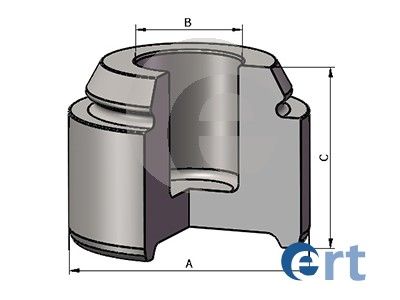 Piston, brake caliper