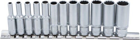 Socket Wrench Insert 12-piece 1/4" Socket Set, 12-pt, deep type, INCH s