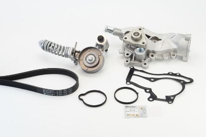 Water Pump + V-Ribbed Belt Kit