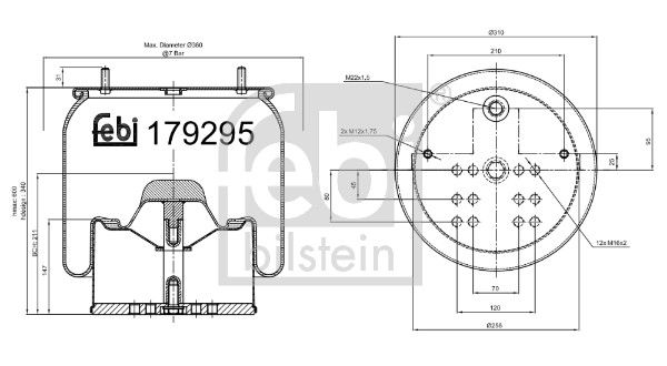 Bellow, air suspension Bergische Achsen 05.429.41.31.1 S