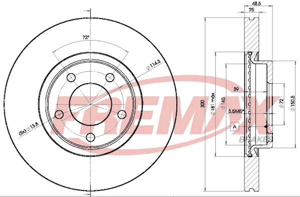 Brake Disc Mazda 5 BP6Y-33-25XD 300mm