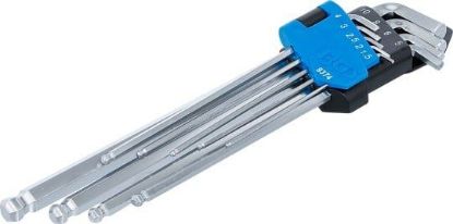 Angled Screwdriver Set 9-piece L-Type Key Set, Inner Hex, extra long, 1.5